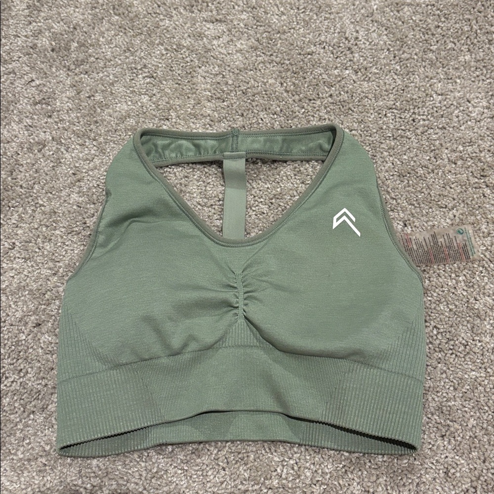Oner active effortless halter neck sage green